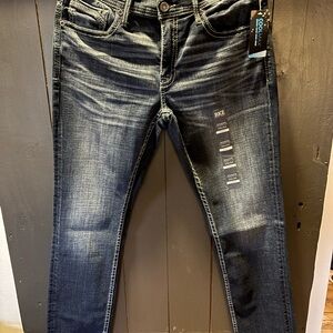 BKE Men's Dark Washed Slim Jeans